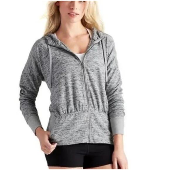 Athleta heather Gray Full-Zip Jacket - Size L - Picture 1 of 13